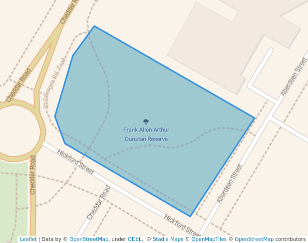 Frank Allen Arthur Dunstan Reserve
