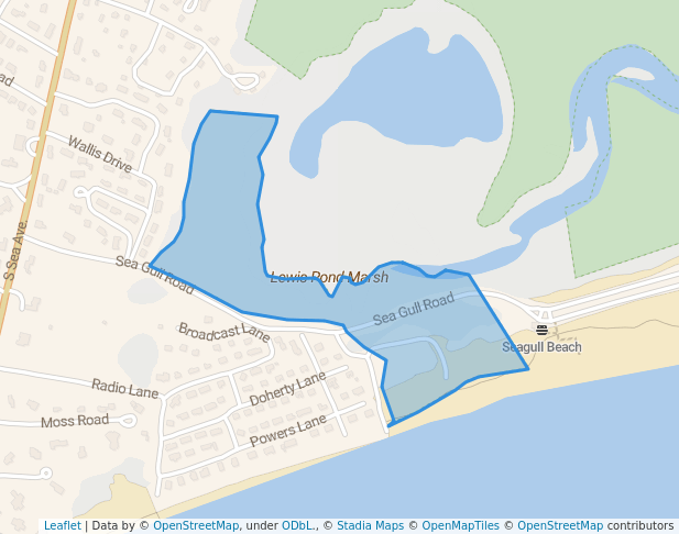 walking in Lewis Pond Marsh map in Yarmouth