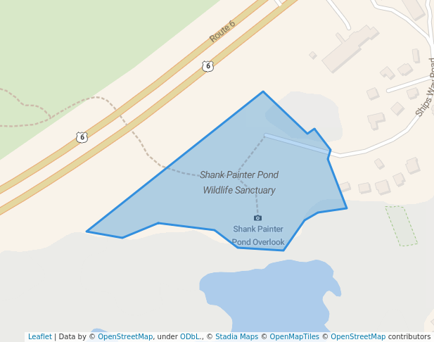 walking in Shankpainter Pond Ws map in Provincetown