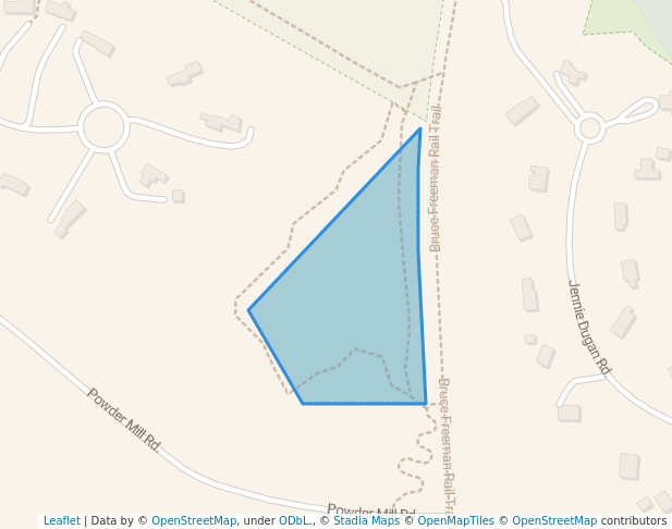 walking in Off Powder Mill Road Land map in Concord