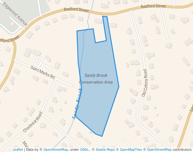 walking in Sandy Brook Conservation Area map in Burlington