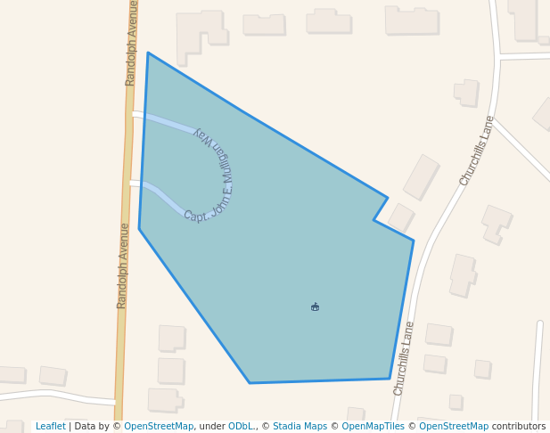walking in Mary C. Lane Playground map in Milton