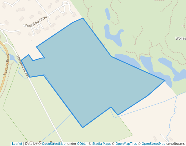 walking in Harland Street Conservation Area map in Milton