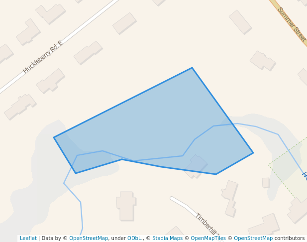 walking in Back Of Timberhill Cons. Lnd. map in Lynnfield