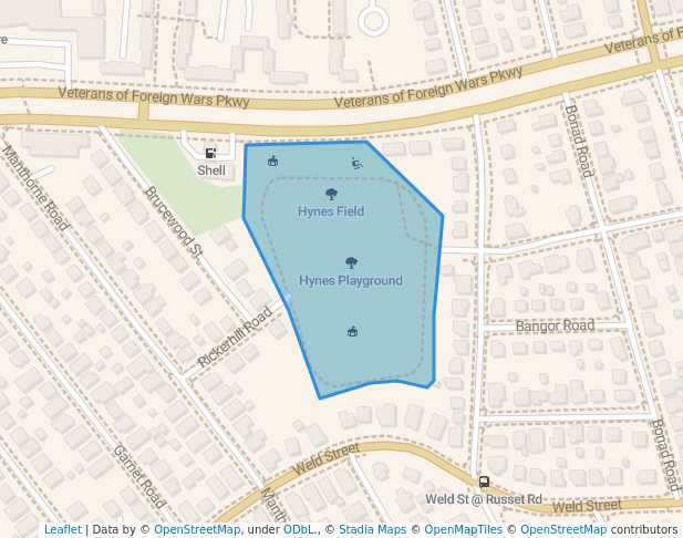 Hynes Playground in Boston | Map and Routes
