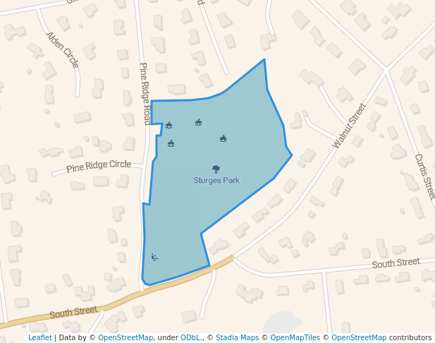 walking in Sturges Park map in Reading
