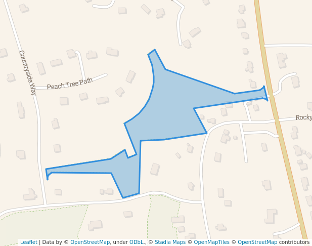 walking in Countryside Green Area map in Andover