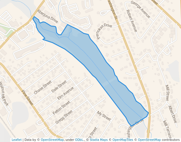 walking in Cranberry Bog Conservation Area map in Woburn
