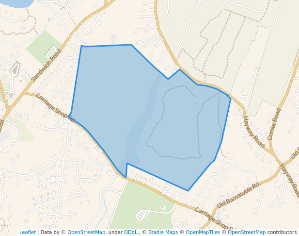 walking in Hayway Road Woods map in Falmouth