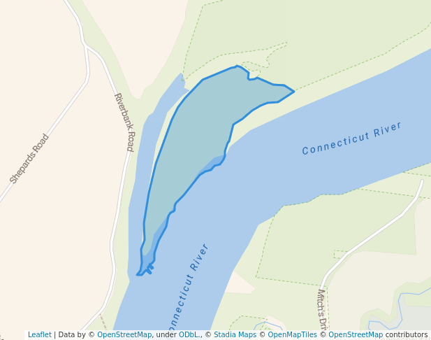 walking in Sheperds Island map in Northampton