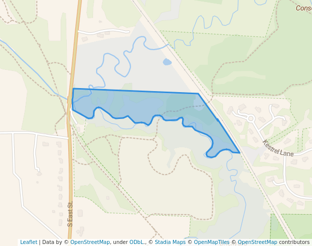 walking in Upper Fort River Conservation Area map in Amherst