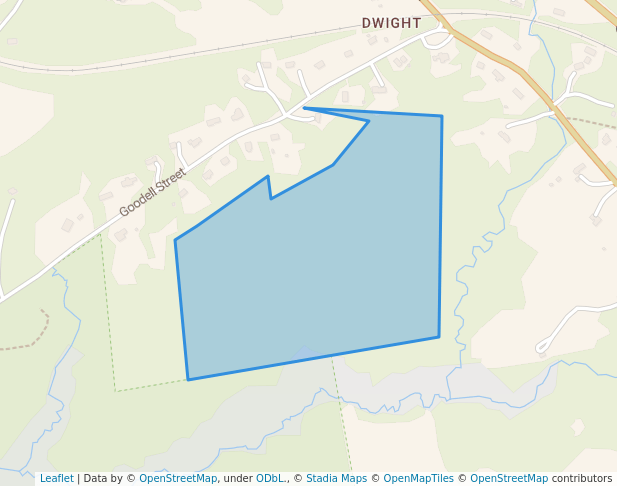 walking in Water Supply Area map in Belchertown