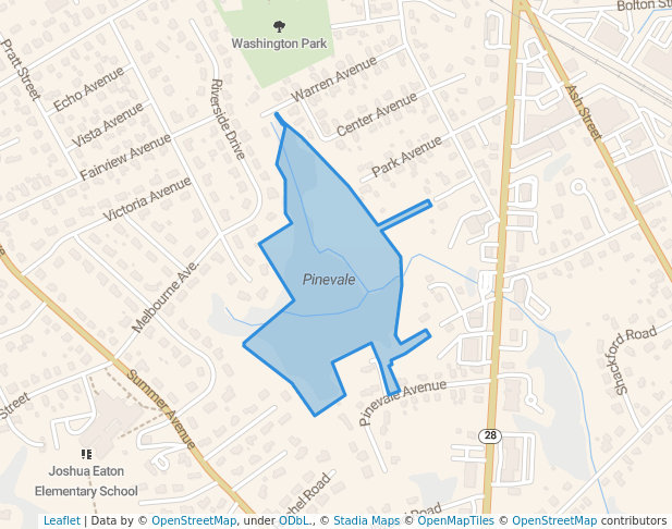 walking in Pinevale map in Reading