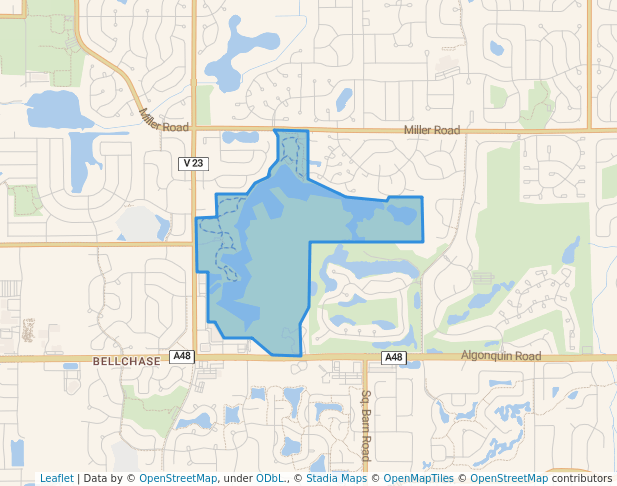 walking in Peter J Exner Marsh Convervation Area map in Lake in the Hills