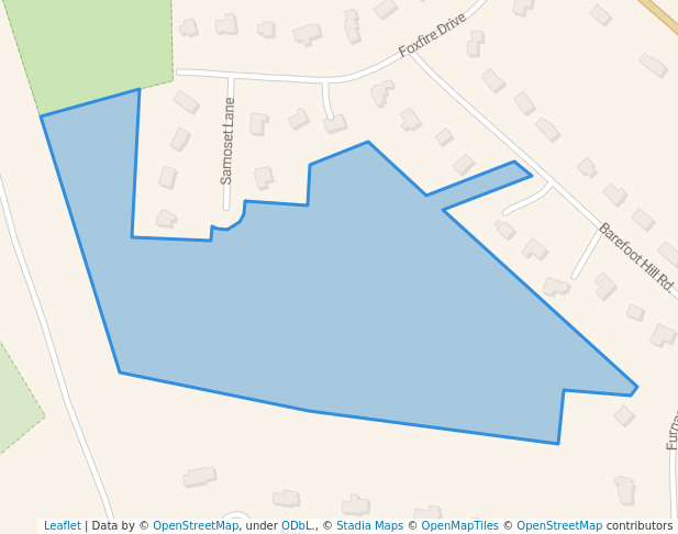 walking in Samoset Lane Cedar Swamp Brook map in Sharon