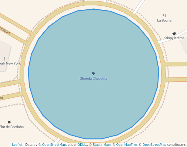 walking in Glorieta Chapalita map in Zapopan