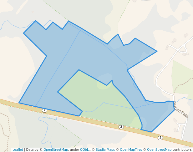walking in Cambridge Reservoir Watershed map in Lincoln