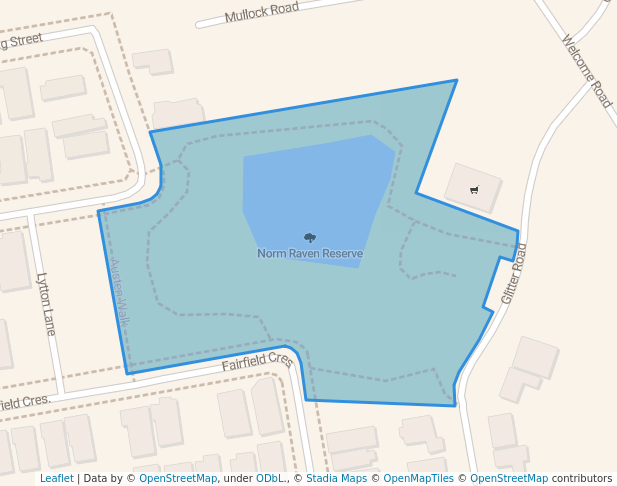 walking in Norm Raven Reserve map in Diggers Rest