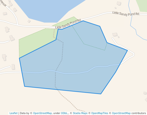 walking in Sandy Pond /  Ship Pond map in Bourne
