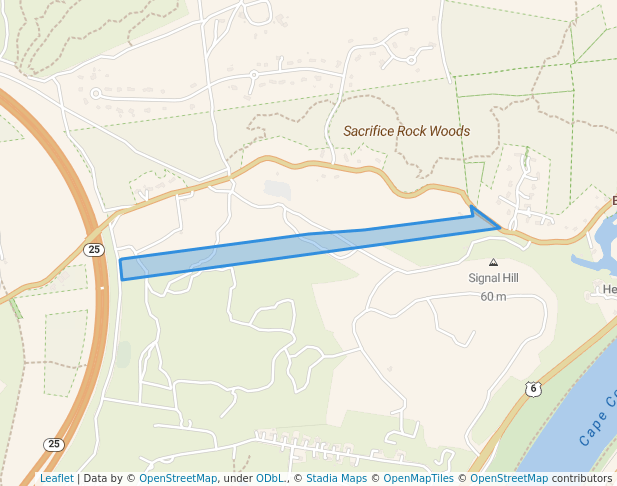 walking in Southeast District Hq map in Bourne