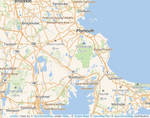 walking in Mill Pond map in Carver