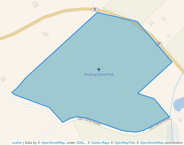 walking in Rocking Stone Park map in Barre