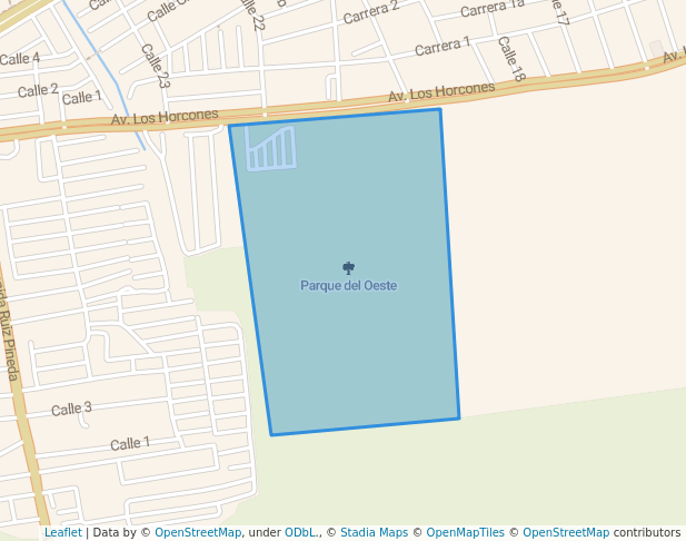walking in Parque del Oeste map in Barquisimeto