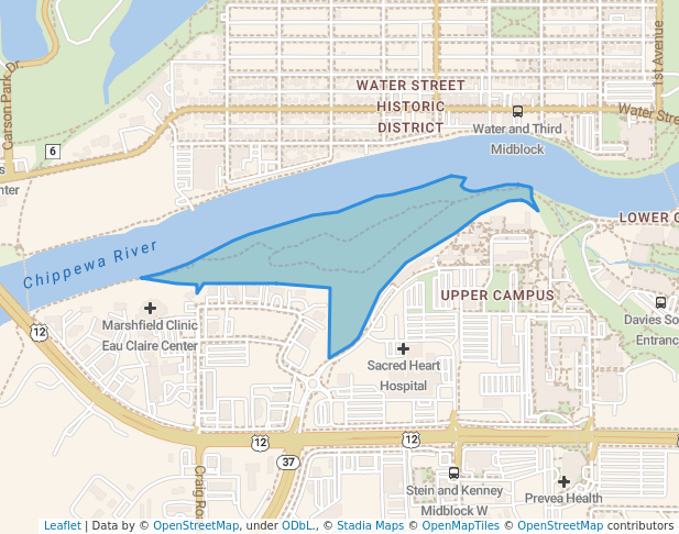 walking in Putnam Park State Natural Area map in Eau Claire