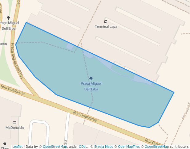 Praça Miguel Dell'Erba in São Paulo | Map and Routes