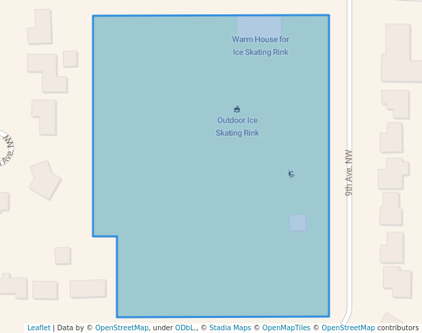 walking in Nash Park map in East Grand Forks