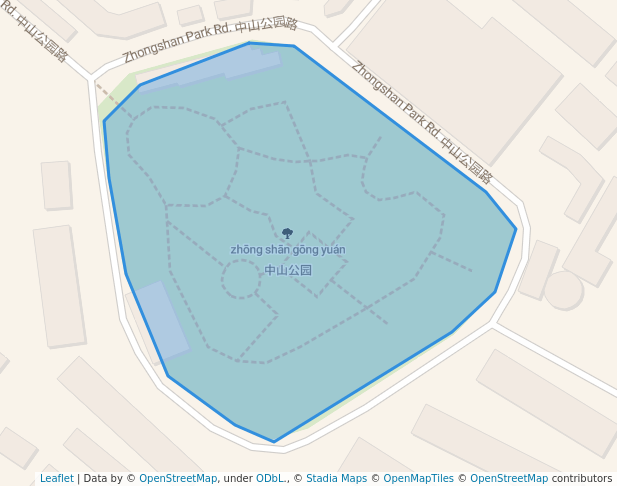 walking in 中山公园 map in Tianjin