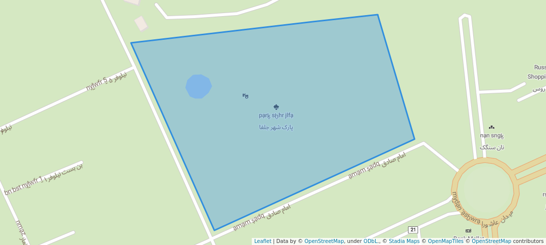 walking in پارک شهر جلفا map in Jolfa