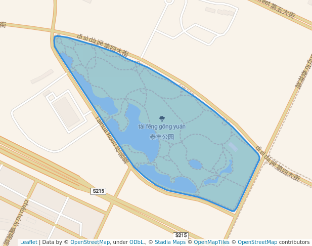 walking in 泰丰公园 map in Tianjin