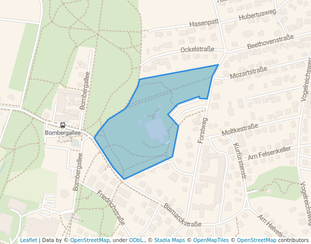 walking in Hirschpark map in Bad Pyrmont
