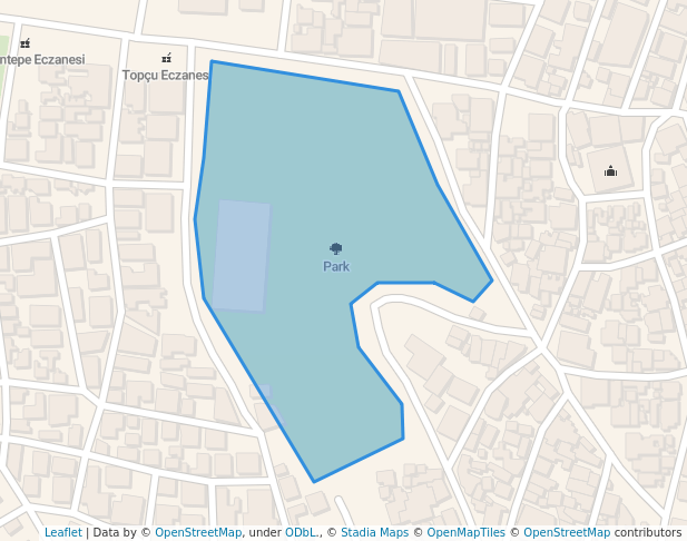 walking in Park map in Gaziantep
