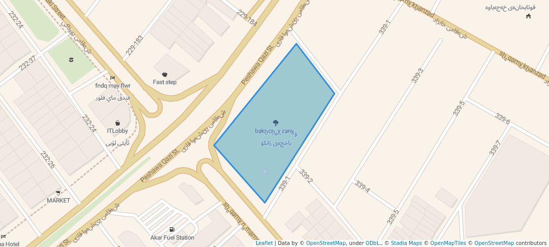 walking in باخچەی زانکۆ map in Erbil