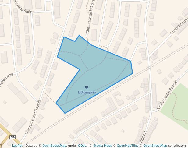 walking in L'Orangerie map in Wavre