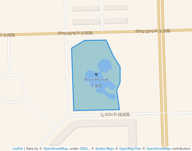 walking in 丁香园 map in Shi Jia Zhuang Shi