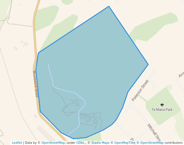 walking in Hylton Park map in Whanganui