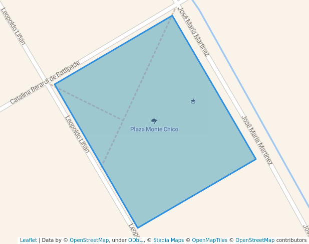 walking in Plaza Monte Chico map in Monte Grande