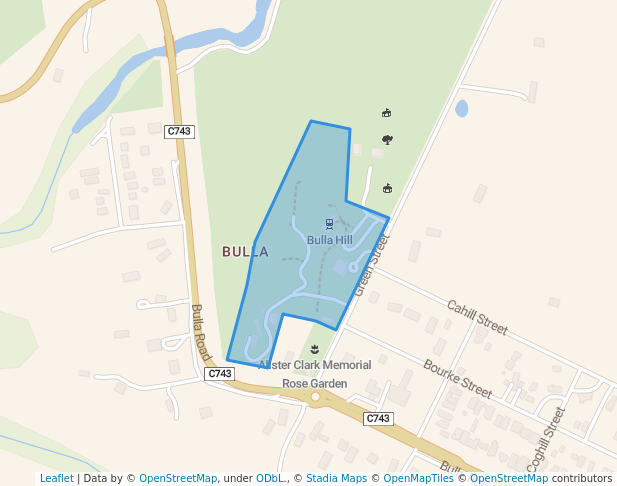 walking in Bulla Hill Railway map in Bulla