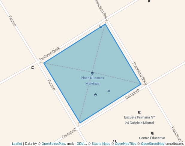 Plaza Nuestras Malvinas in Glew | Map and Routes