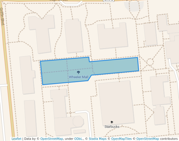 walking in Wheeler Mall map in Farmville