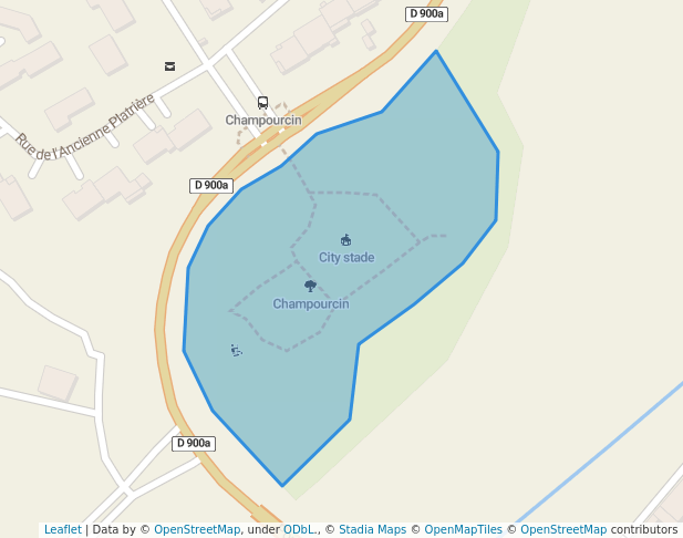 walking in Champourcin map in Digne-les-Bains