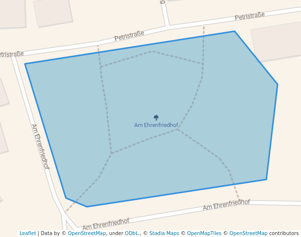 walking in Am Ehrenfriedhof map in Wolfsburg