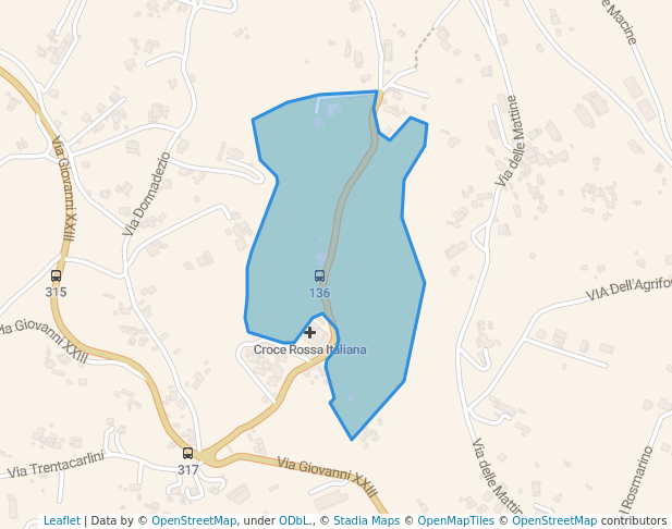 walking in Parco Sant'Antonio La Macchia map in Potenza