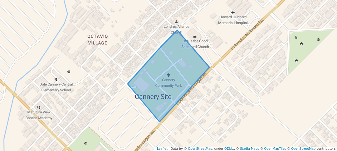 walking in Cannery Community Park map in Polomolok