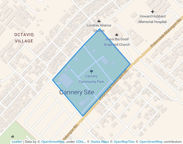 walking in Cannery Community Park map in Polomolok
