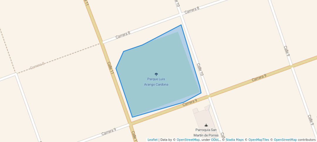 walking in Parque Luis Arango Cardona map in La Tebaida