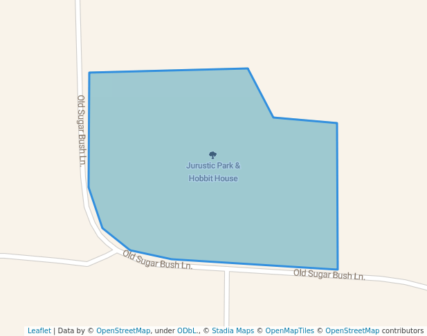 walking in Jurustic Park & Hobbit House map in Marshfield